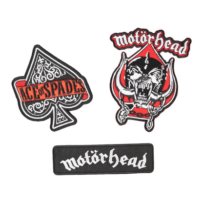 Grupo Erik Set of 3 Patches - Motorhead | Iron On Patches, Sew On Patches, Band Patches, Embroidery Patches, Applique Patches, Patches for Clothing, Patches for Backpacks