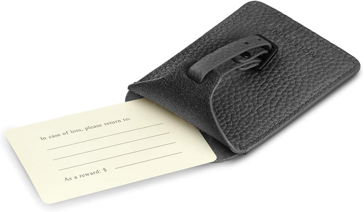 Moleskine - Luggage Tags Luggage Tags Luggage Luggage Luggage Luggage Luggage Tags Adjustable Luggage Tag Airplane Luggage Tags Luggage Tag 100% Genuine Leather Black