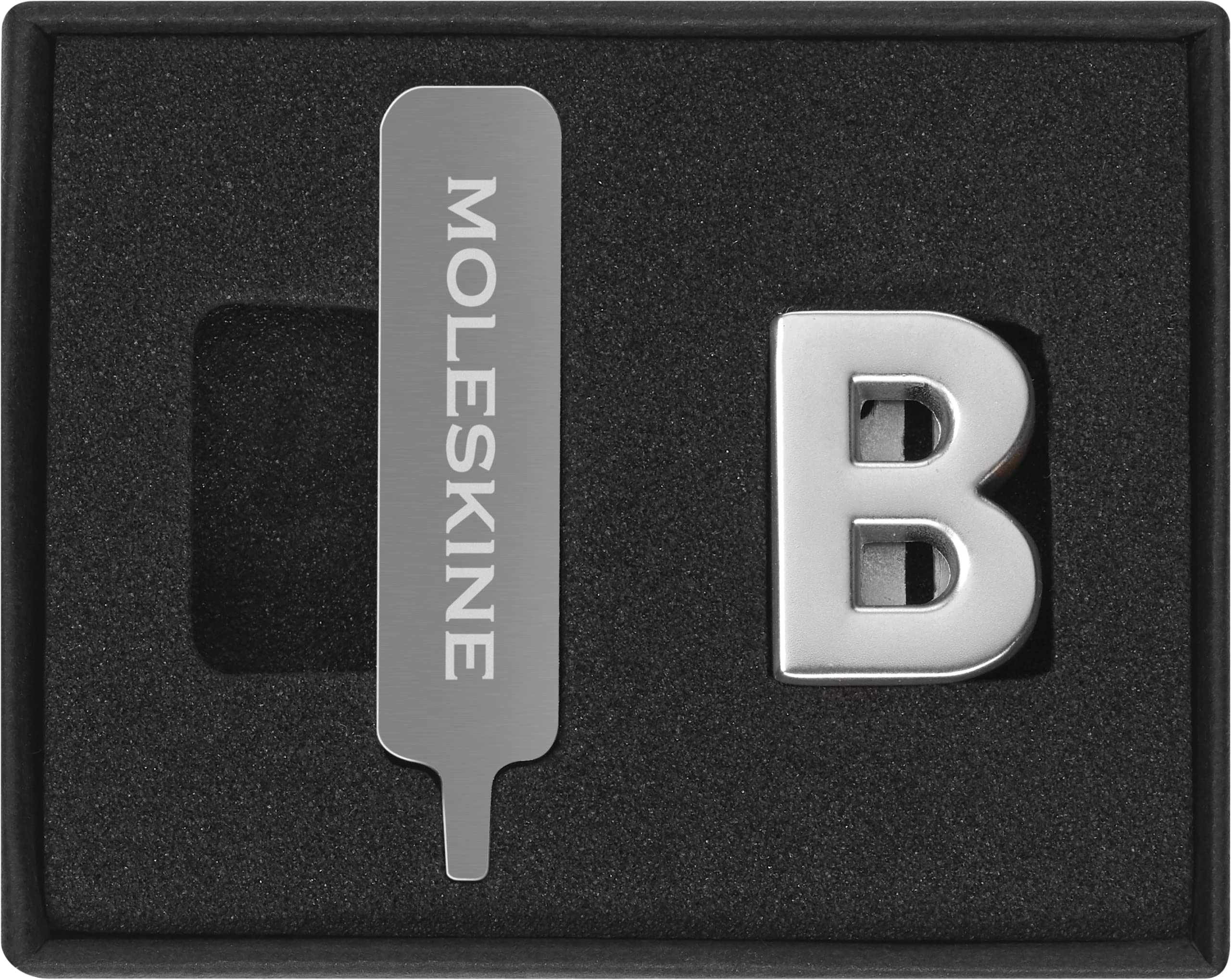 Moleskine Pin for Notebook or Planner Letter B, Letter Pin, Customize The Elastic Closure, Special Customized Gift, Color Silver
