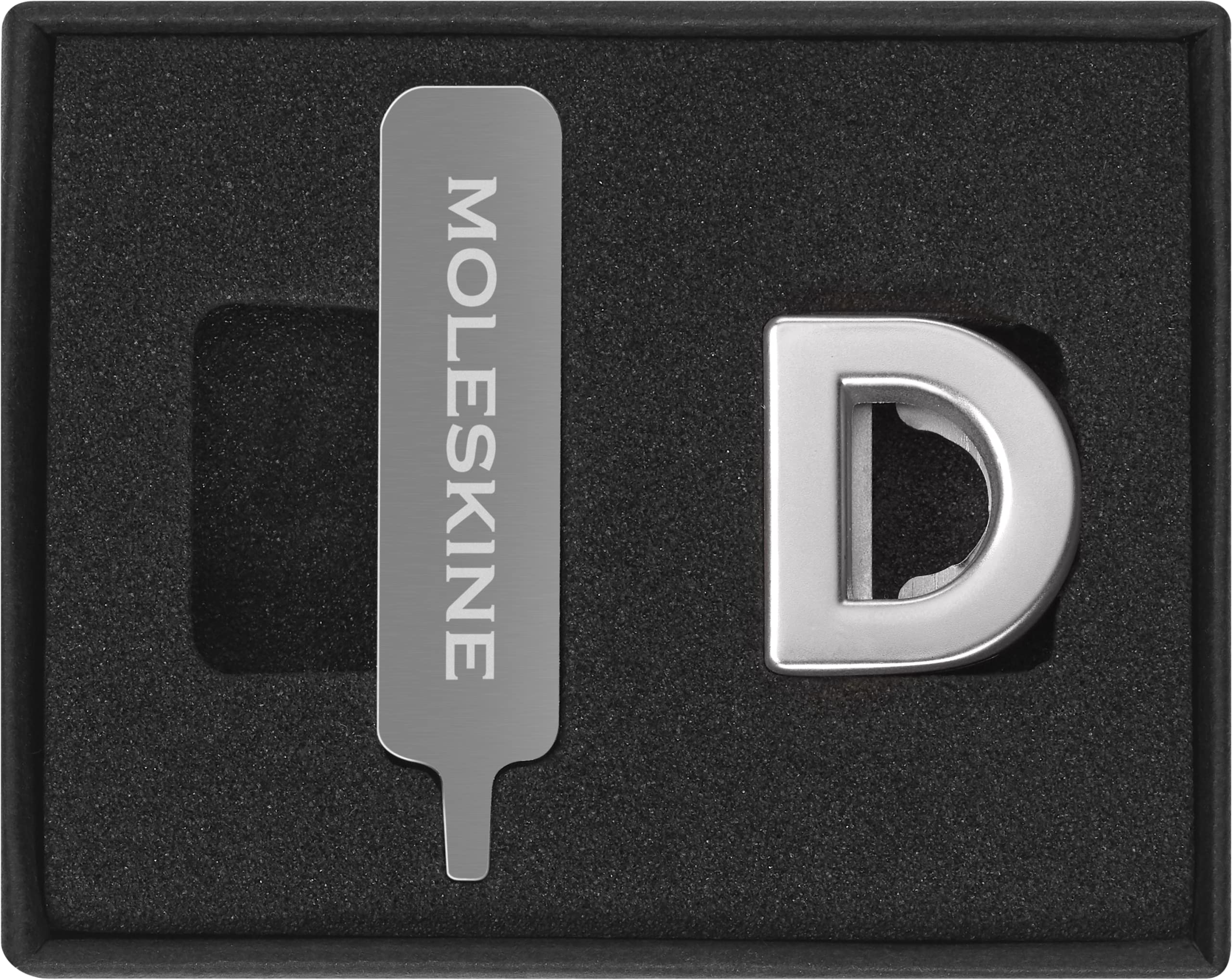 Moleskine Pin for Notebook or Planner Letter D, Letter Pin, Customize The Elastic Closure, Special Customized Gift, Color Silver