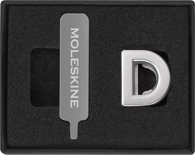 Moleskine Pin for Notebook or Planner Letter D, Letter Pin, Customize The Elastic Closure, Special Customized Gift, Color Silver