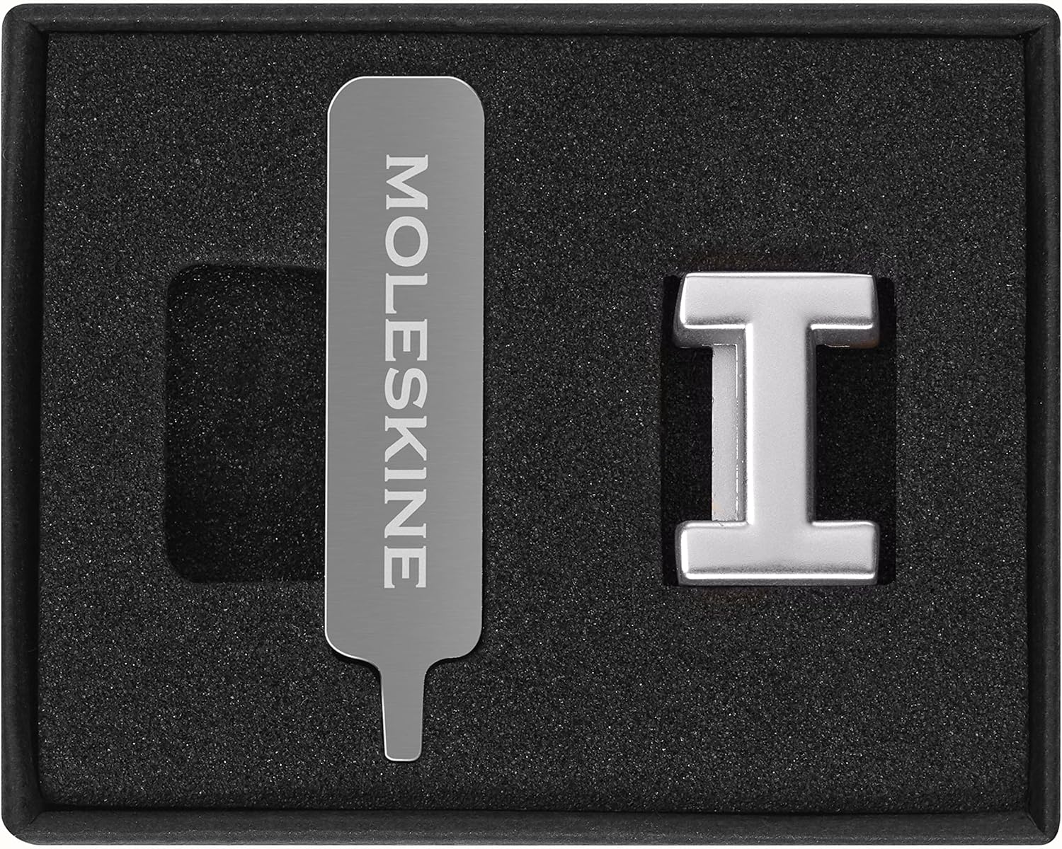 Moleskine Pin for Notebook or Planner Letter I, Letter Pin, Customize The Elastic Closure, Special Customized Gift, Color Silver