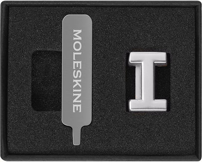 Moleskine Pin for Notebook or Planner Letter I, Letter Pin, Customize The Elastic Closure, Special Customized Gift, Color Silver