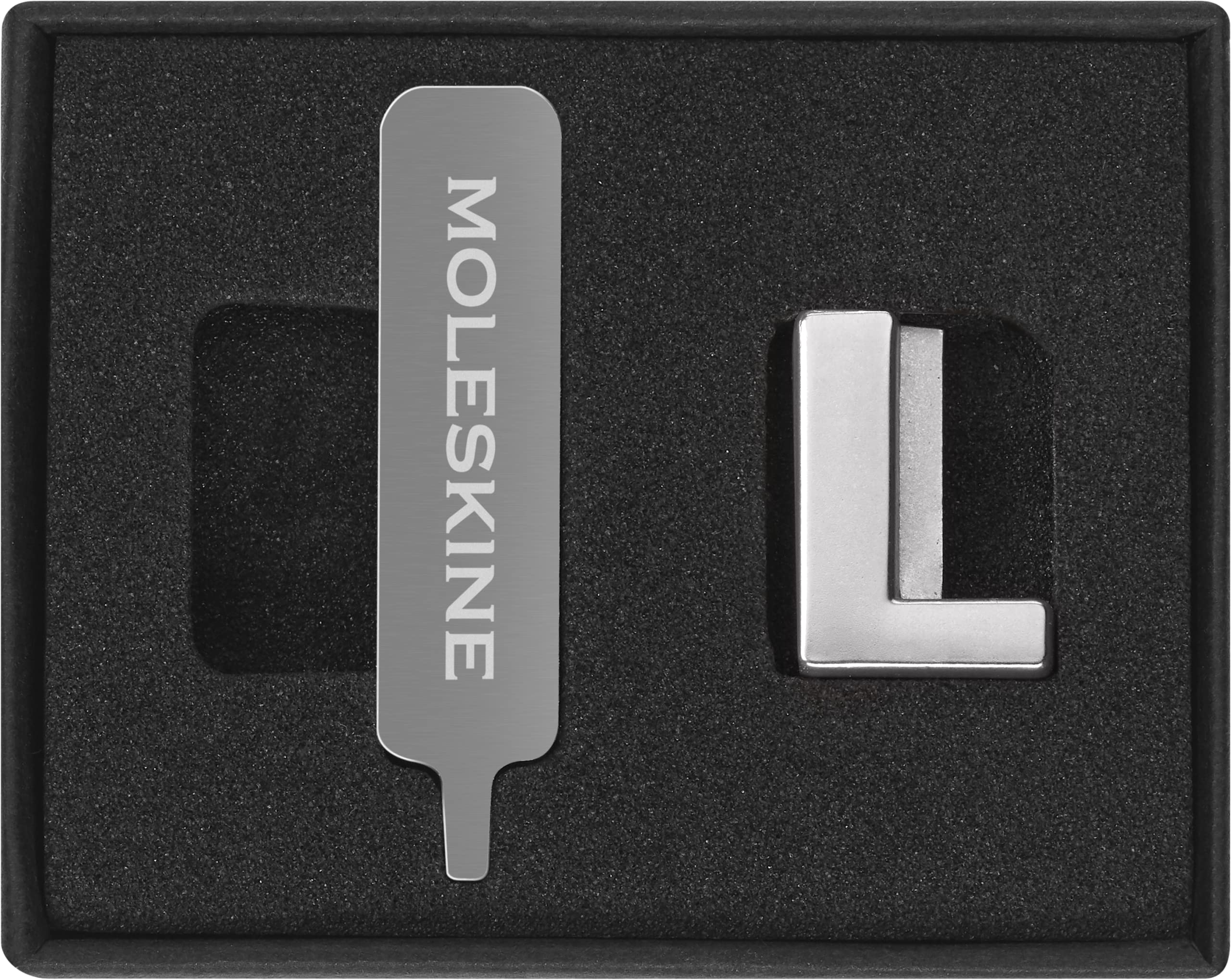 Moleskine Pin for Notebook or Planner Letter L, Letter Pin, Customize The Elastic Closure, Special Customized Gift, Color Silver