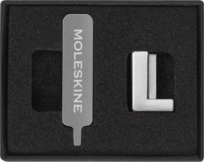 Moleskine Pin for Notebook or Planner Letter L, Letter Pin, Customize The Elastic Closure, Special Customized Gift, Color Silver