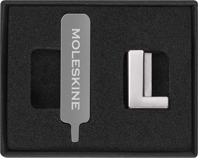 Moleskine Pin for Notebook or Planner Letter L, Letter Pin, Customize The Elastic Closure, Special Customized Gift, Color Silver