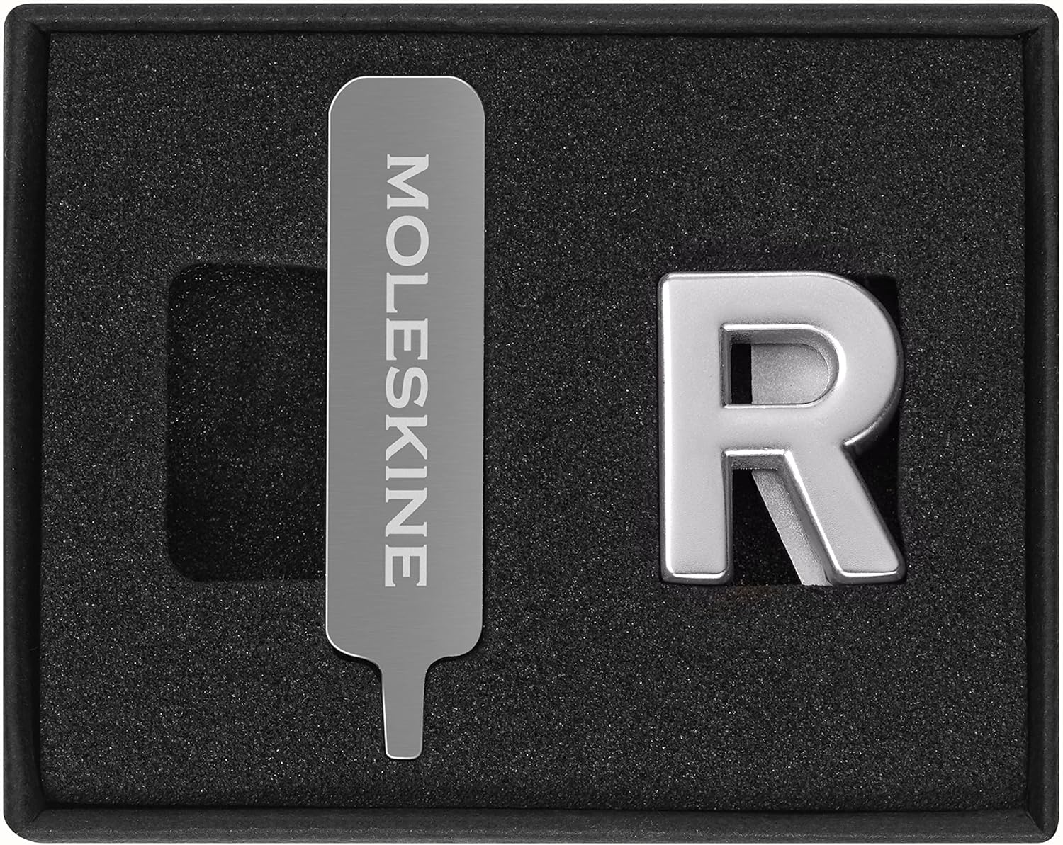 Moleskine Pin for Notebook or Planner Letter R, Letter Pin, Customize The Elastic Closure, Special Customized Gift, Color Silver