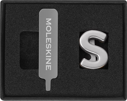 Moleskine Pin for Notebook or Planner Letter S, Letter Pin, Customize The Elastic Closure, Special Customized Gift, Color Silver
