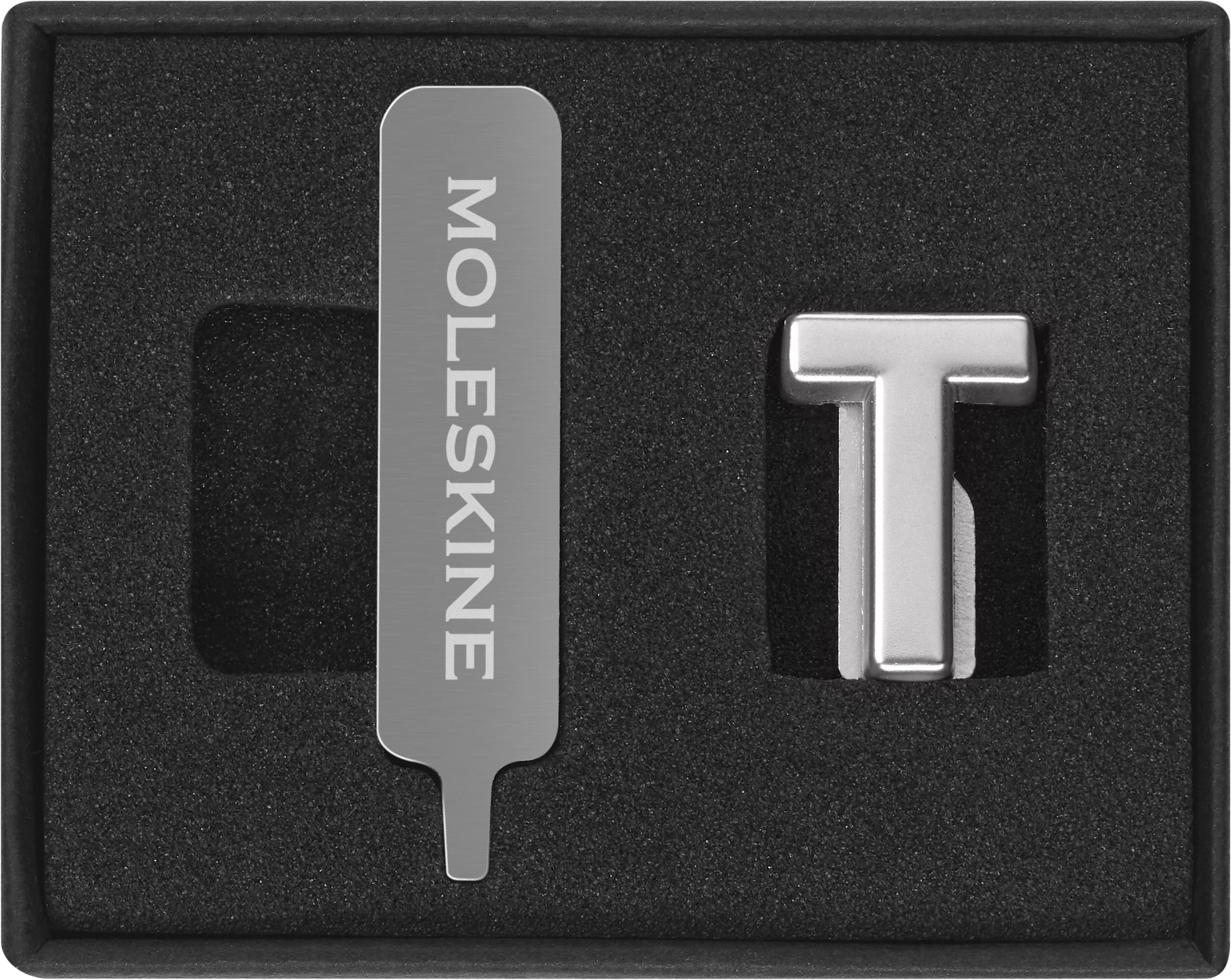 Moleskine Pin for Notebook or Planner Letter T, Letter Pin, Customize The Elastic Closure, Special Customized Gift, Color Silver