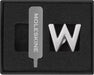 Moleskine Pin for Notebook or Planner Letter W, Letter Pin, Customize The Elastic Closure, Special Customized Gift, Color Silver
