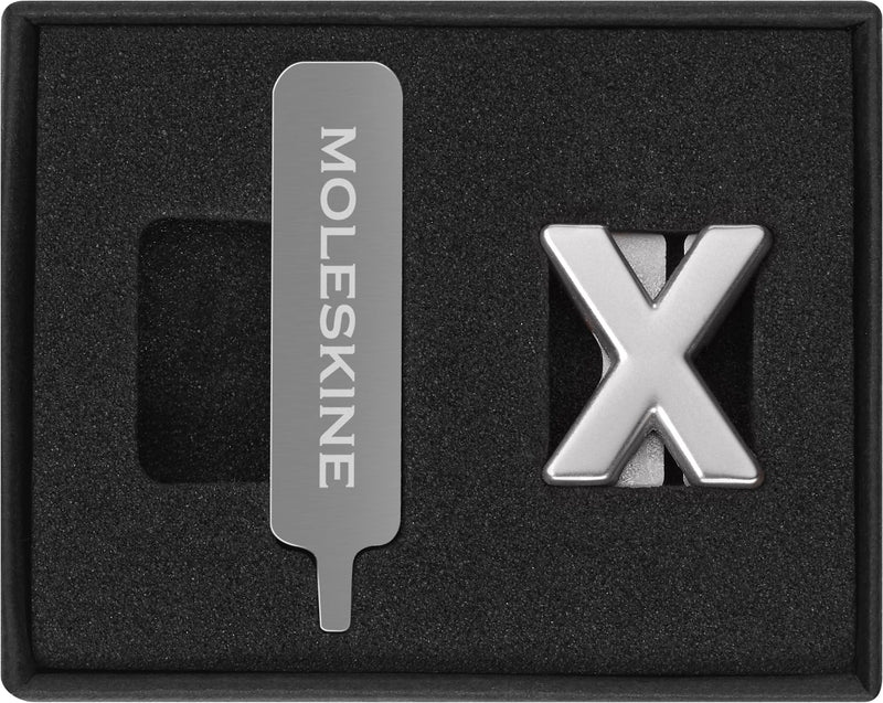 Moleskine Pin for Notebook or Planner Letter X, Letter Pin, Customize The Elastic Closure, Special Customized Gift, Color Silver