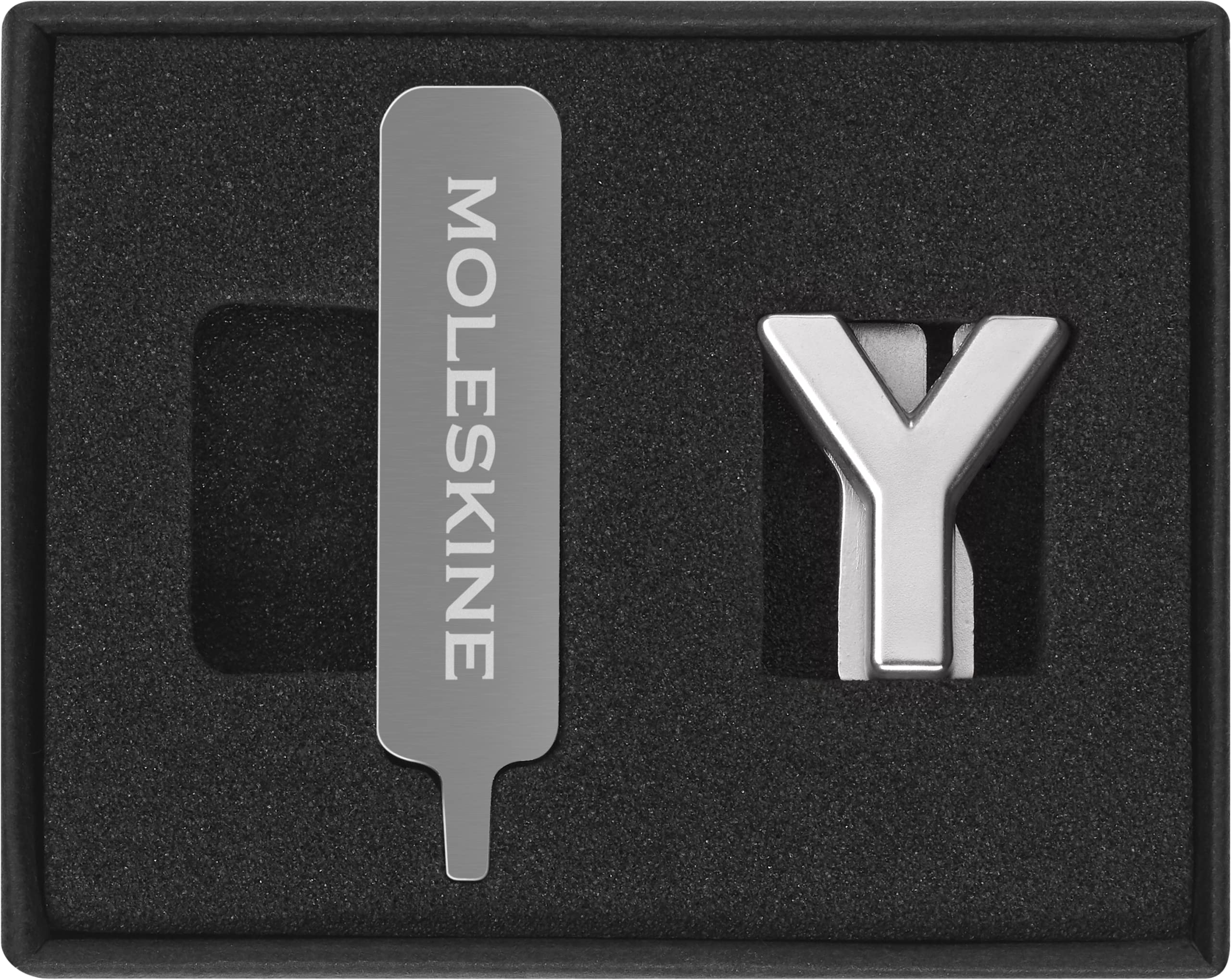 Moleskine Pin for Notebook or Planner Letter Y, Letter Pin, Customize The Elastic Closure, Special Customized Gift, Color Silver