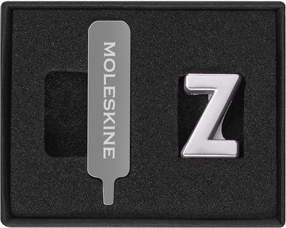 Moleskine Pin for Notebook or Planner Letter Z, Letter Pin, Customize The Elastic Closure, Special Customized Gift, Color Silver