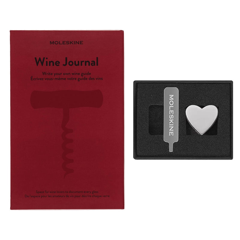 Moleskine Heart Pin for Notebook or Diary, Heart Pin, Personalise Closure with Elastic, Personalised Gift Ideas, Silver Colour