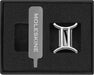 Moleskine Gemini Pin for Notebook or Diary, Zodiac Symbol Pin, Personalise Elastic Closure, Personalised Gift Ideas, Silver Colour