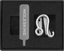Moleskine Leo Pin for Notebook or Diary, Zodiac Symbol Pin, Personalise Elastic Closure, Personalised Gift Ideas, Silver Colour