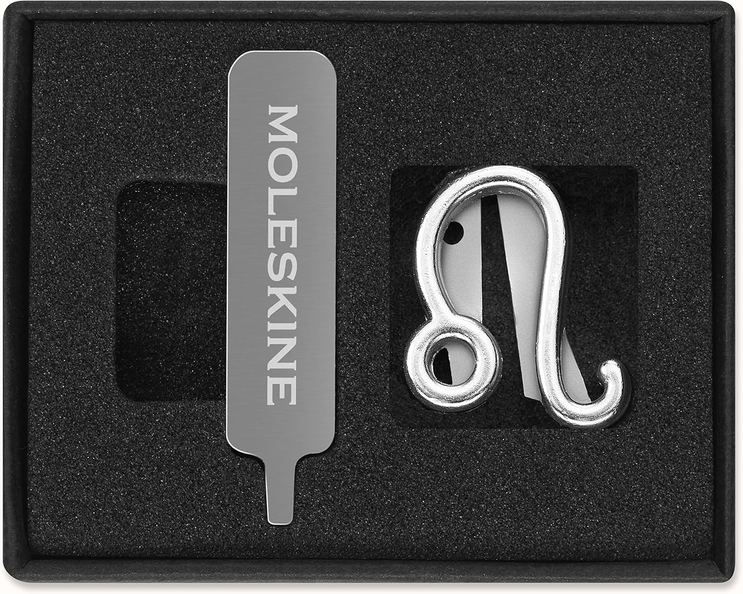 Moleskine Leo Pin for Notebook or Diary, Zodiac Symbol Pin, Personalise Elastic Closure, Personalised Gift Ideas, Silver Colour