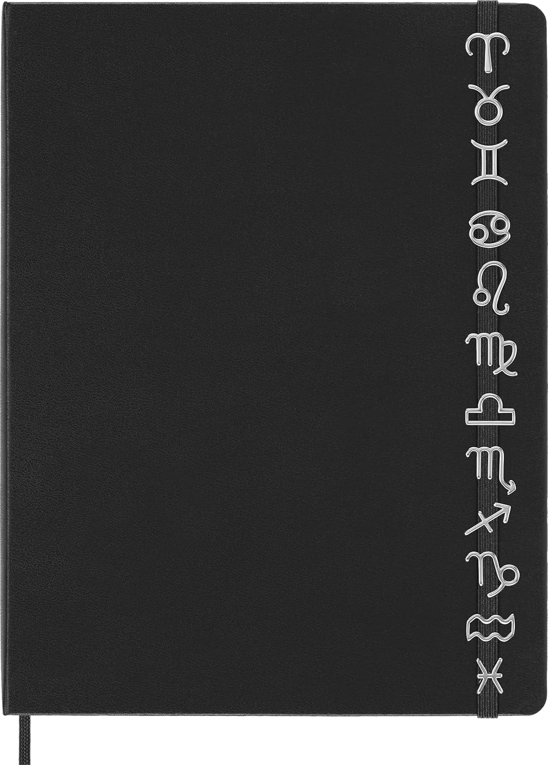 Moleskine Virgo Pin for Notebook or Diary, Zodiac Symbol Pin, Personalise Elastic Closure, Personalised Gift Ideas, Silver Colour
