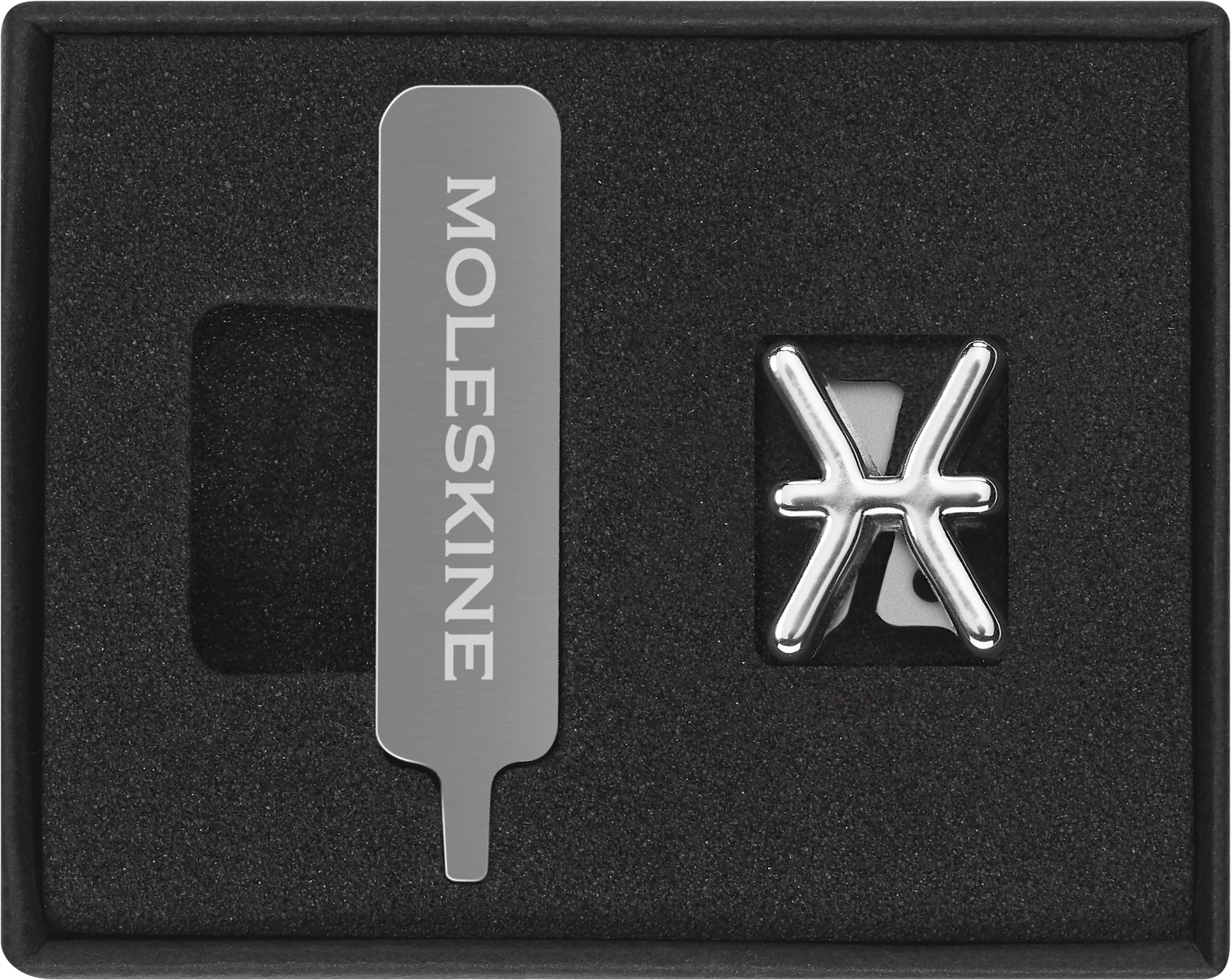 Moleskine Pisces Pin for Notebook or Diary, Zodiac Symbol Pin, Personalise Elastic Closure, Personalised Gift Ideas, Silver Colour