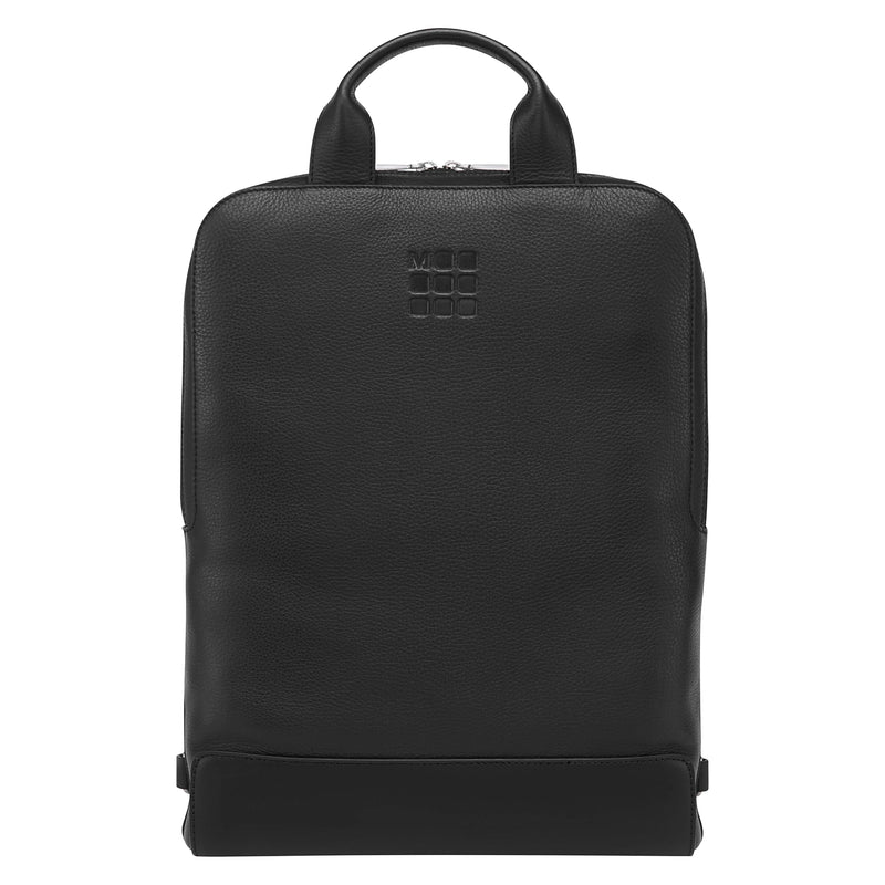 Moleskine Device Bag Classic Leather Collection, Vertical Leather PC Bag, PC Backpack for Laptop, Notebook, iPad, Computer up to 15'', Dimensions 30 x 8.5 x 40 cm, Color Black