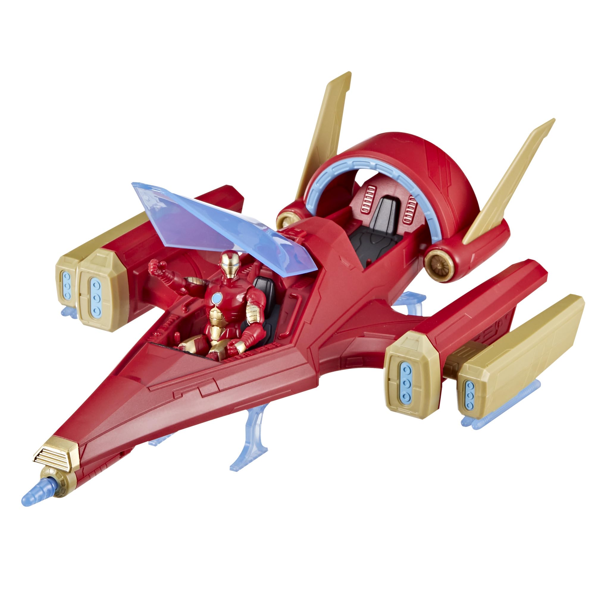 Hasbro Marvel Avengers Epic Hero Series Iron Man Repulsor Blast Battle Jet 10-cm Iron-Man Action Figure 2-Pack & Gear