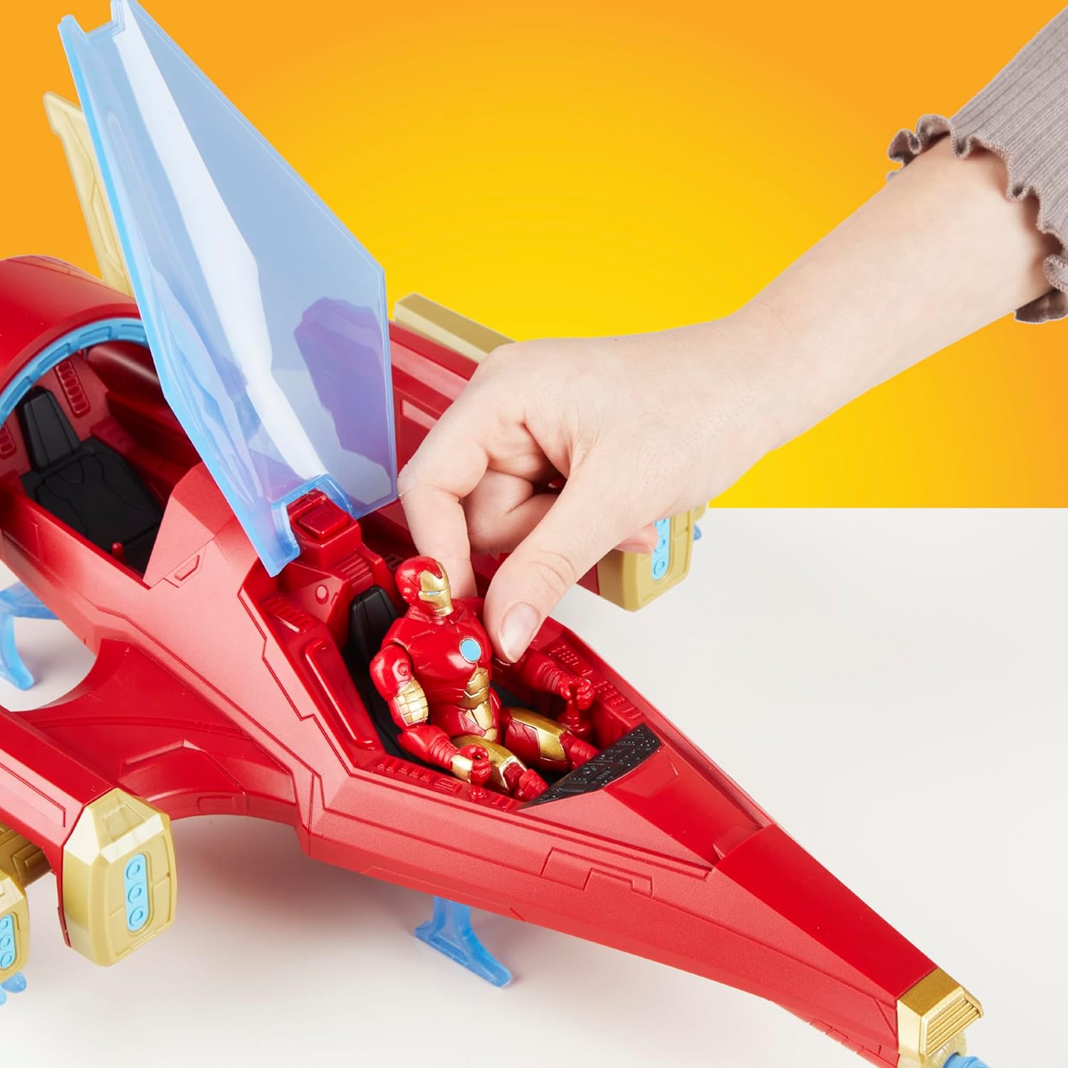 Hasbro Marvel Avengers Epic Hero Series Iron Man Repulsor Blast Battle Jet 10-cm Iron-Man Action Figure 2-Pack & Gear