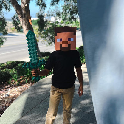 Disguise Minecraft Official Diamond Sword Accessory. Inspired by Steve's Sword Featured in Minecraft. Perfect for Role Play To Battle Against The Creepers. One Size Available