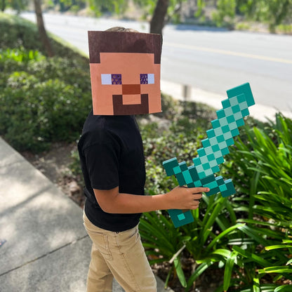 Disguise Minecraft Official Diamond Sword Accessory. Inspired by Steve's Sword Featured in Minecraft. Perfect for Role Play To Battle Against The Creepers. One Size Available