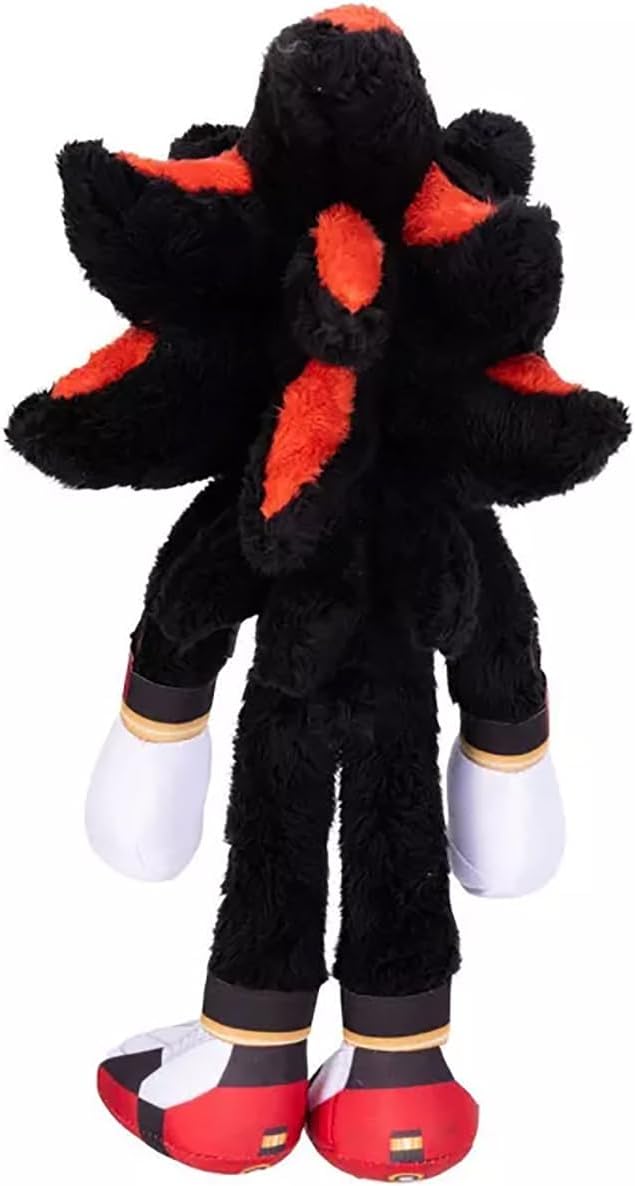 Sonic 3 Movie Shadow Deluxe Plush by Jakks Pacific, Stands 33 cm Tall, Officially Licensed by Sonic the Hedgehog Movie 3, Great Gift for Boys/Girls, Suggested for Ages 3+, Black