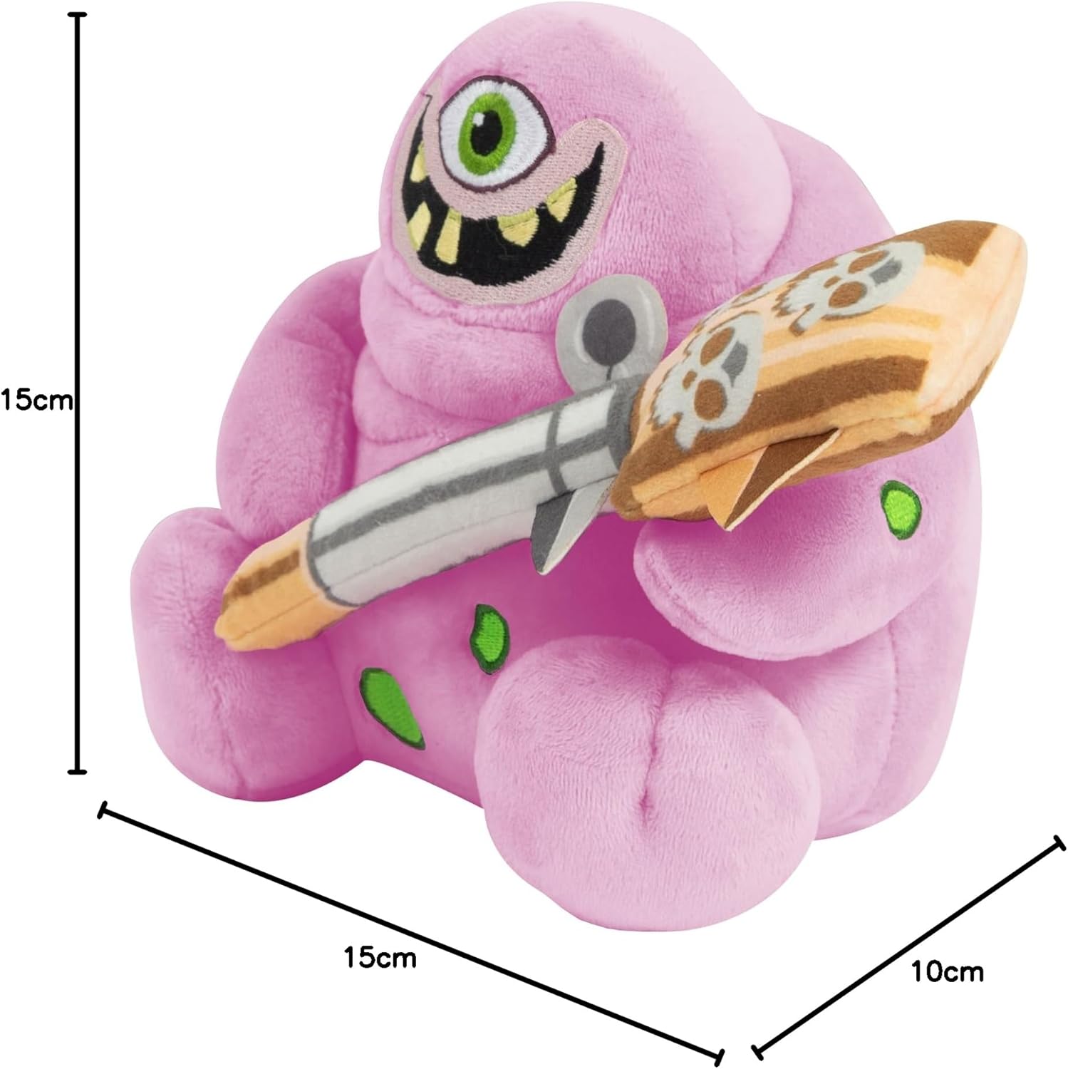 Warhammer Grenade Nurgling, Collectable Plush Toy for Teens and Adults, Soft Squeezable Blight Grenade Monster, Premium Details, Official Warhammer 40,000 Licensed, Ages 12+