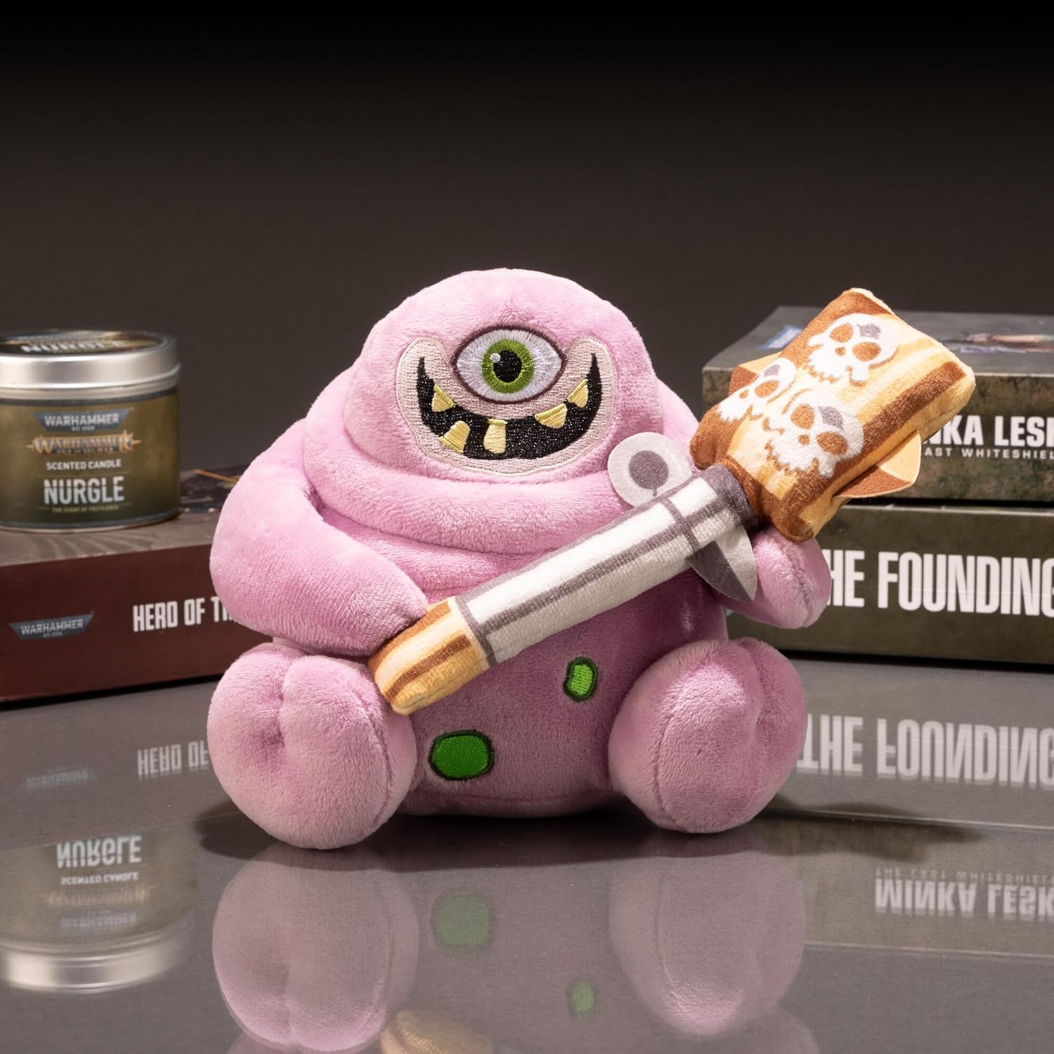 Warhammer Grenade Nurgling, Collectable Plush Toy for Teens and Adults, Soft Squeezable Blight Grenade Monster, Premium Details, Official Warhammer 40,000 Licensed, Ages 12+