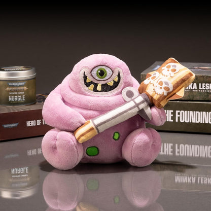 Warhammer Grenade Nurgling, Collectable Plush Toy for Teens and Adults, Soft Squeezable Blight Grenade Monster, Premium Details, Official Warhammer 40,000 Licensed, Ages 12+