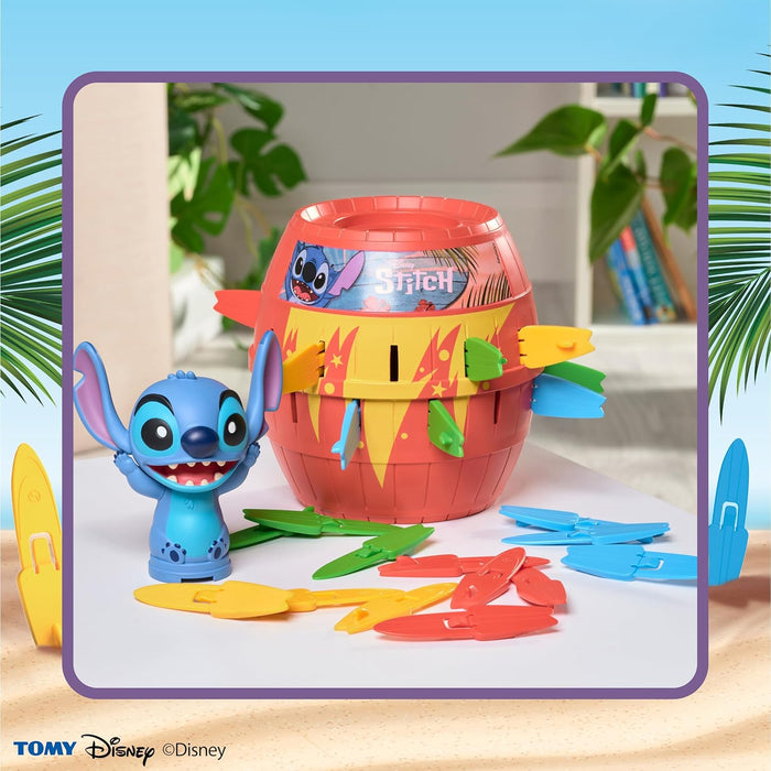TOMY Disney Pop Up Stitch Action Board Game, Fun Family and Kids Game for Ages 4+, Preschool Children’s Game for Boys, Girls, and Adults.