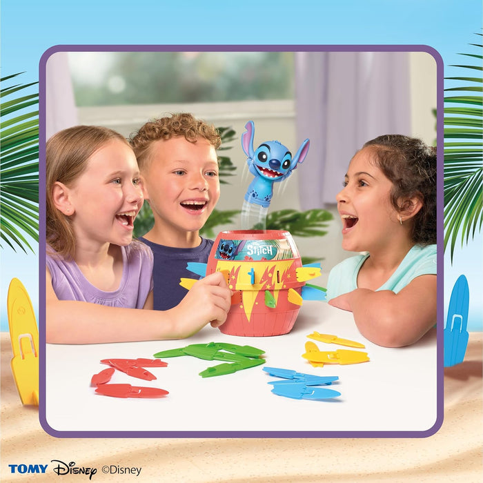 TOMY Disney Pop Up Stitch Action Board Game, Fun Family and Kids Game for Ages 4+, Preschool Children’s Game for Boys, Girls, and Adults.
