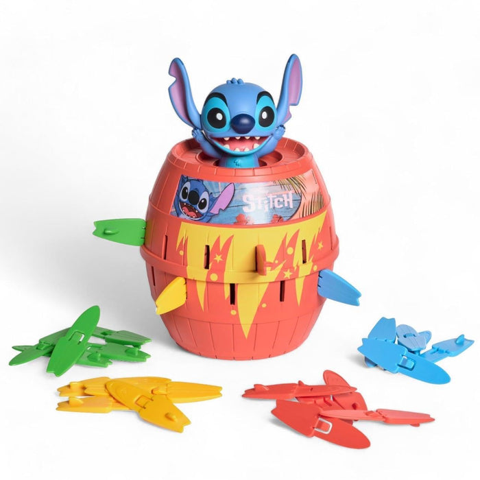 TOMY Disney Pop Up Stitch Action Board Game, Fun Family and Kids Game for Ages 4+, Preschool Children’s Game for Boys, Girls, and Adults.