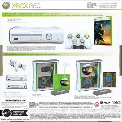 MEGA Xbox 360 Consola de bloques de construcción con réplica de videojuego HALO 3, 1309 piezas, juguete +18 años (Mattel HWW15