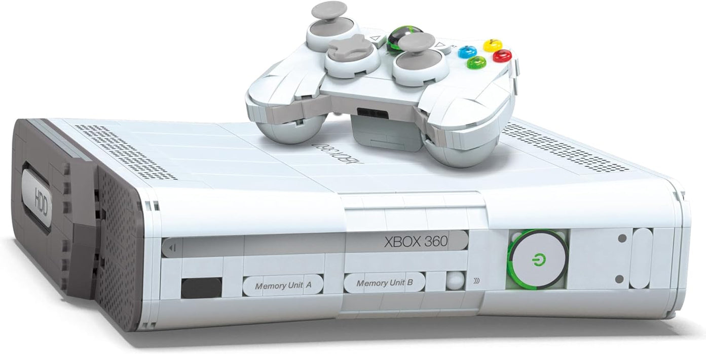MEGA Xbox 360 Consola de bloques de construcción con réplica de videojuego HALO 3, 1309 piezas, juguete +18 años (Mattel HWW15