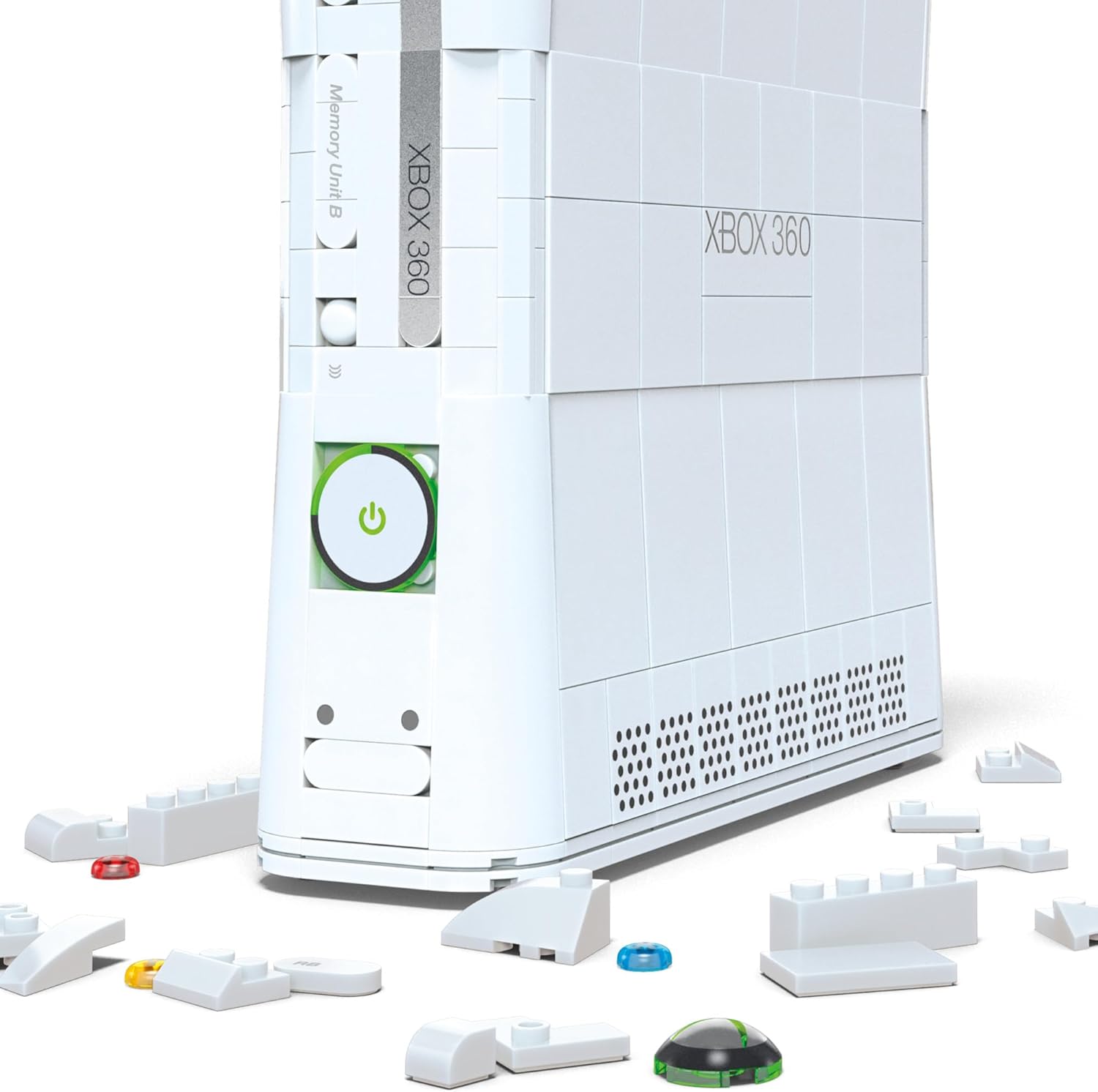 MEGA Xbox 360 Consola de bloques de construcción con réplica de videojuego HALO 3, 1309 piezas, juguete +18 años (Mattel HWW15