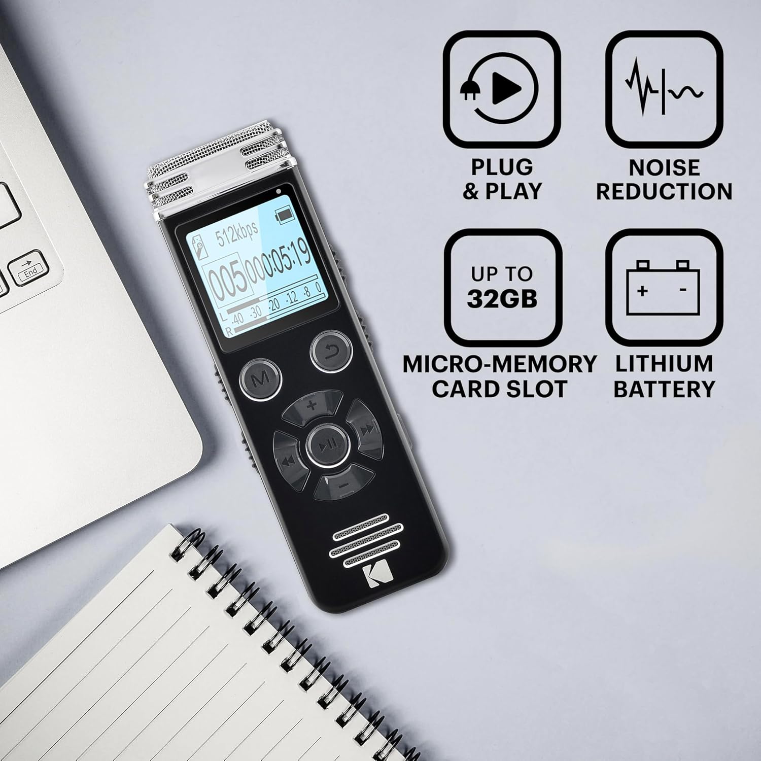 Kodak - Vrc450 Digital Voice Recorder