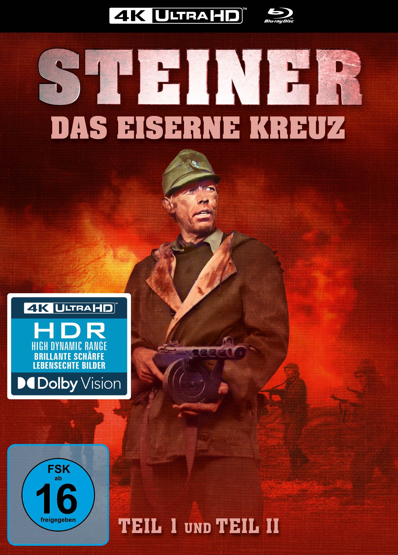 Steiner - Das Eiserne Kreuz - Teil 1+2 Mediabook (4K Ultra HD Bonus
