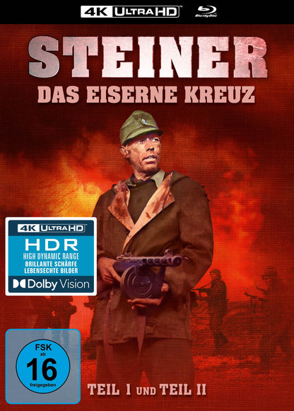 Steiner - Das Eiserne Kreuz - Teil 1+2 Mediabook (4K Ultra HD Bonus