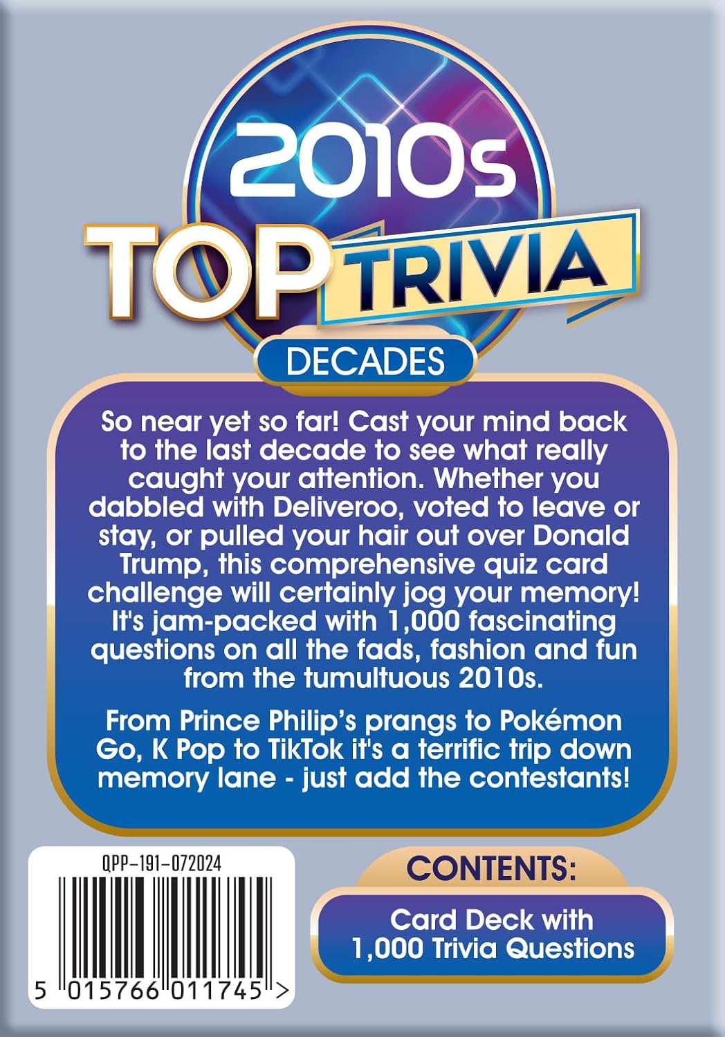 Cheatwell Games Top Trivia 2010's - 1000 Questions To Test Your Knowledge Of Music, Film, TV, Science, Food, Drink, Culture, General Knowledge From The 2010's, For Ages 14 Plus