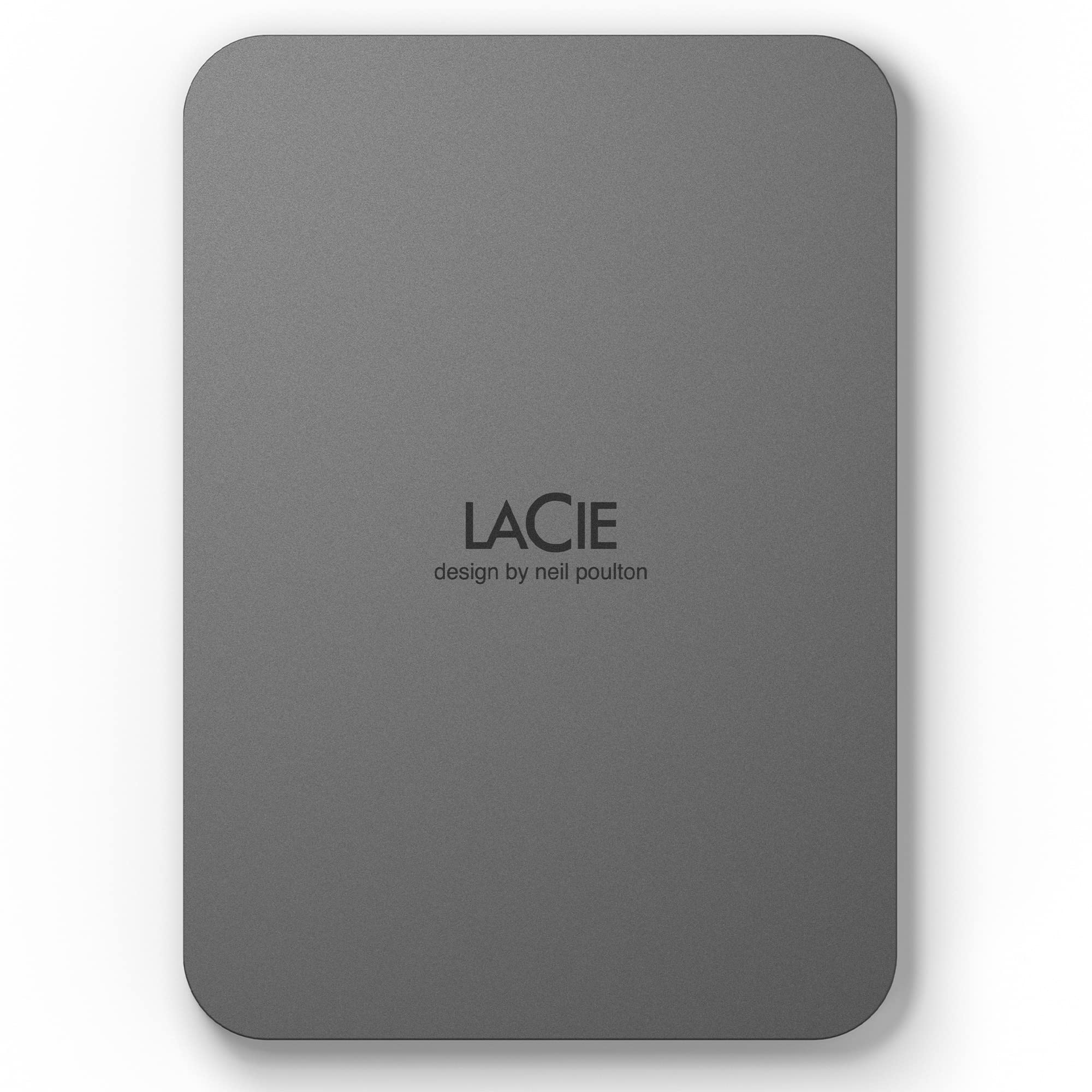 LaCie Mobile Drive Secure 5TB, Portable External Hard Drive 2.5 Inch Mac & PC Space Grey, Data Rescue Service (STLR5000400