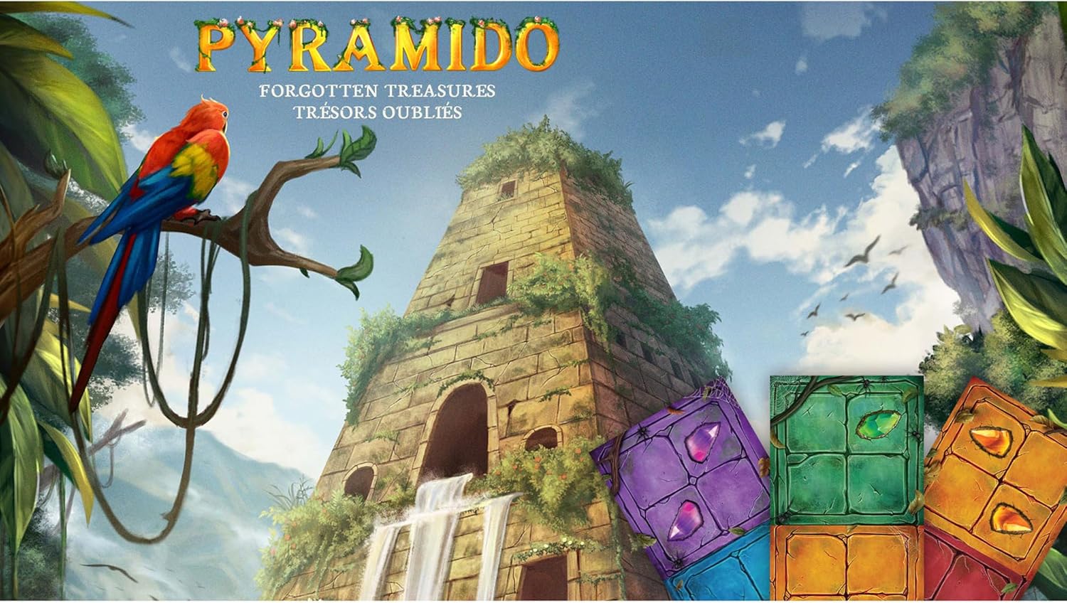 Pyramido: Forgotten Treasures - Strategy Board Game, Tile Placement, Gems & Dominoes, Multi-Level Scoring, Age 8+, 1-4 Players, 45 Min