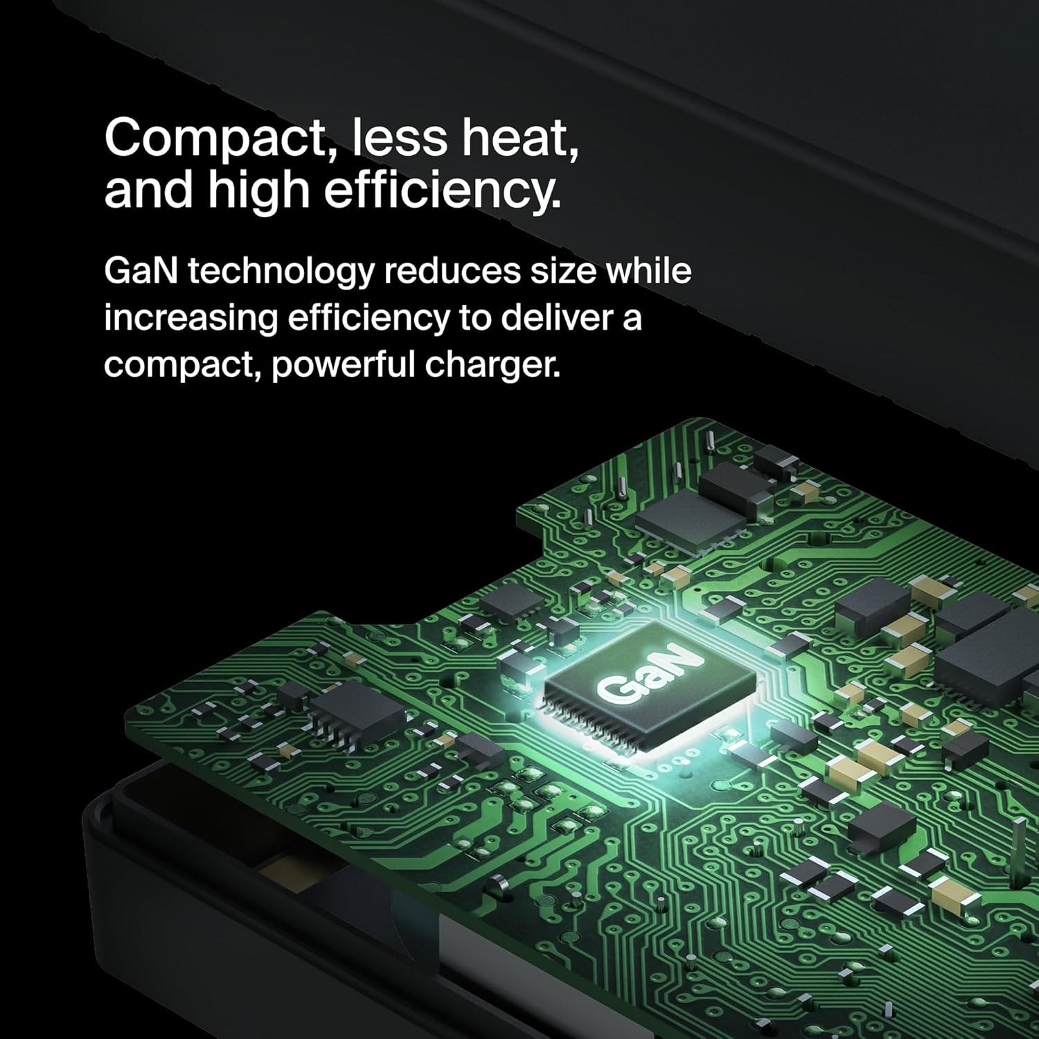 Belkin Connect 100W USB-C Core GaN Power Adapter, Fast-Charging Adapter with Universal USB-C Compatibility, 100W Power Delivery, UK and EU Power Cords for Gaming, MacBook, PC Laptops, and Chromebook