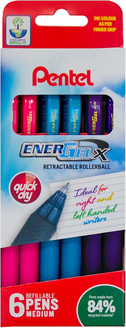 Pentel EnerGel X 6pc Marking Set