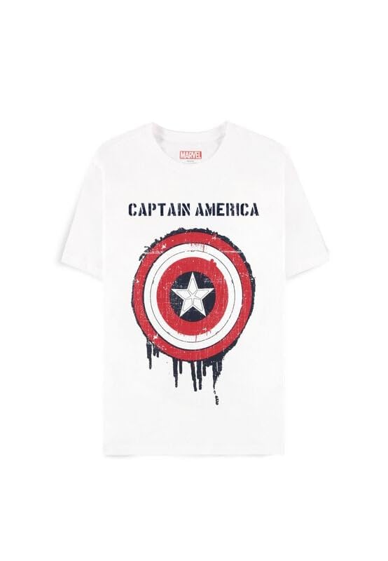 CAPTAIN AMERICA Brave New World - Shield Uomo T-Shirt Bianco Regular