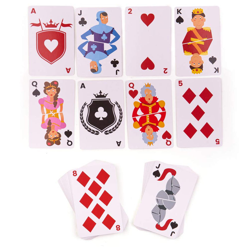 Bigjigs Toys Deck of Cards - Illustrated Playing Cards For Kids, Children’s Card Games, Fun Travel Game, Gifts For Children, Ages 3 Years Old +