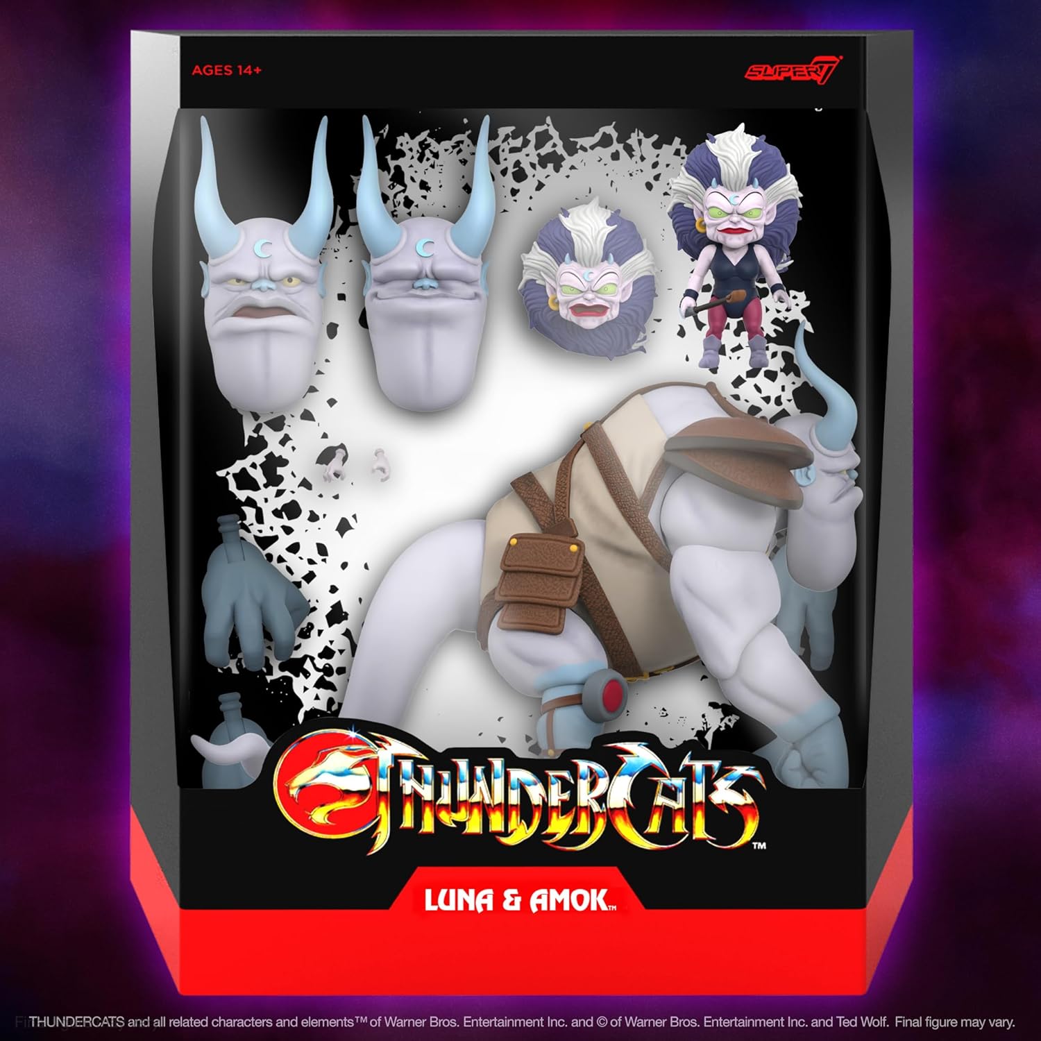 Super7 ULTIMATES! Thundercats Luna and Amok - 7" Thundercats Action Figures with Accessories Classic Cartoon Collectibles and Retro Toys