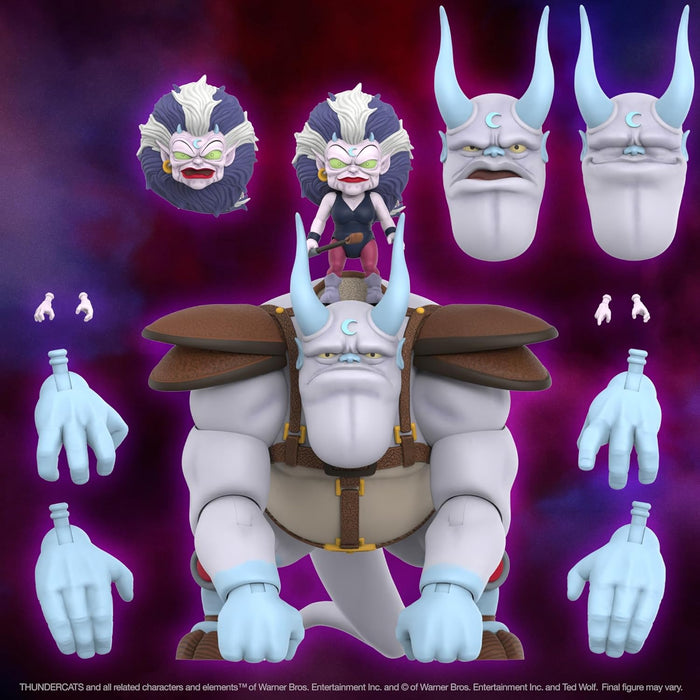 Super7 ULTIMATES! Thundercats Luna and Amok - 7" Thundercats Action Figures with Accessories Classic Cartoon Collectibles and Retro Toys
